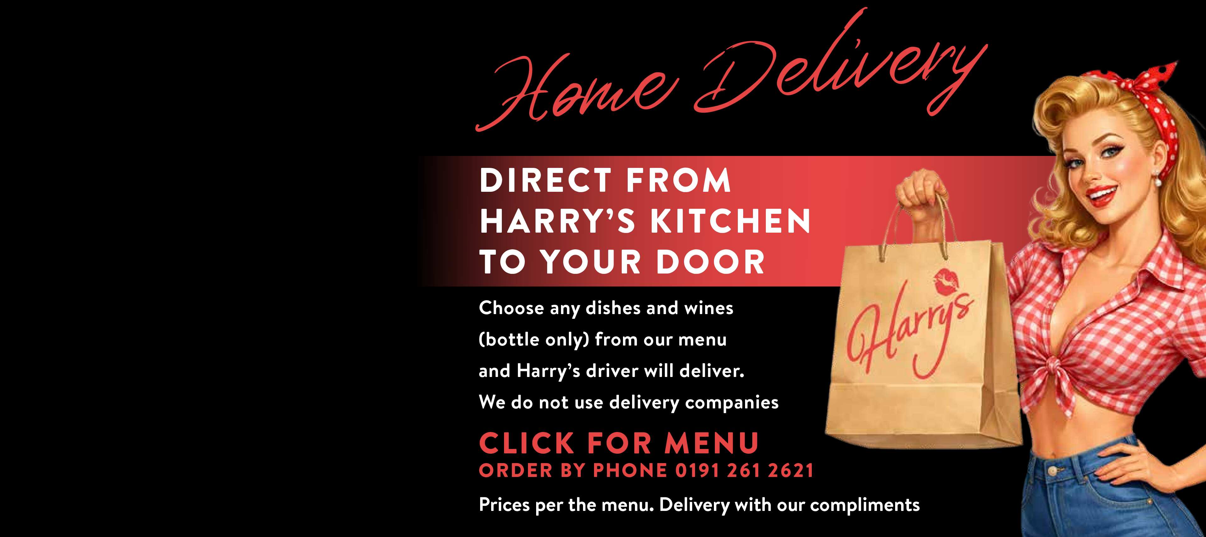 Harry's Bar Newcastle - Main Menu